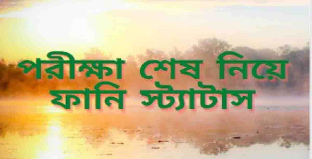 রীক্ষা শেষ নিয়ে ফানি স্ট্যাটাস